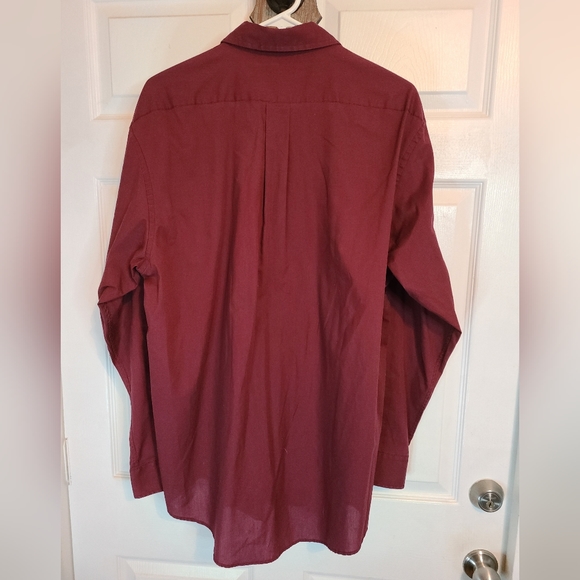 (704) Hill Archer Men's Classic Long Sleeve Dress Shirt, Size: 16.5, Maroon - Picture 10 of 12